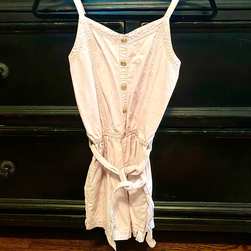 Girls Abercrombie Light Denim Light Pink Romper